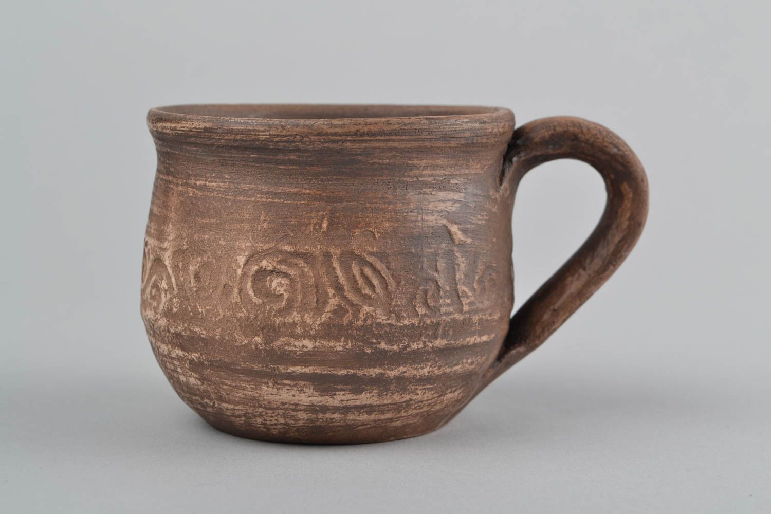 Taza cerámica hecha a mano baja bonita original para té o café n400 ml foto 4