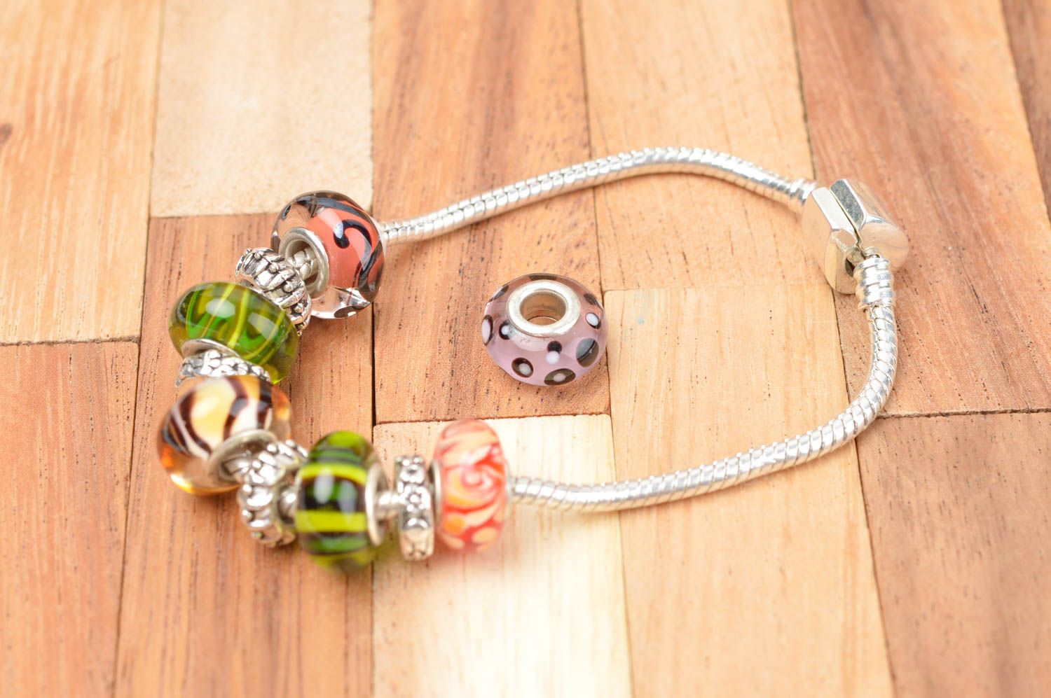 Stylish handmade fittings designer unusual accessories glass lovely bead photo 4