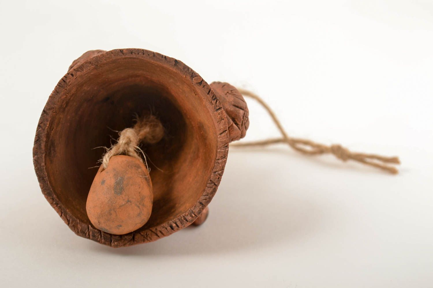 Glocke Keramik handgeschaffen Glocke aus Ton stivoll Anhänger Interieur schön foto 4
