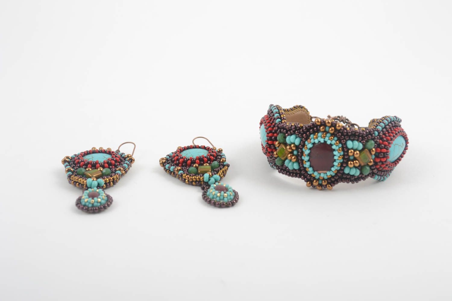 Handmade lovely earrings stylish cute jewelry unusual designer bracelet photo 2