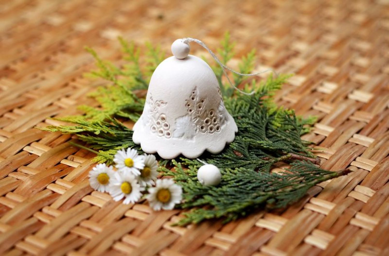 Lace ceramic bell photo 4