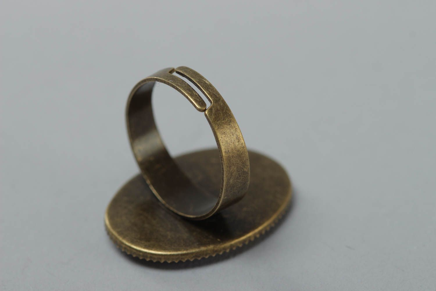Runder Ring mit echter Blume und Kaltglasur handgemacht lila elegant für Damen foto 4