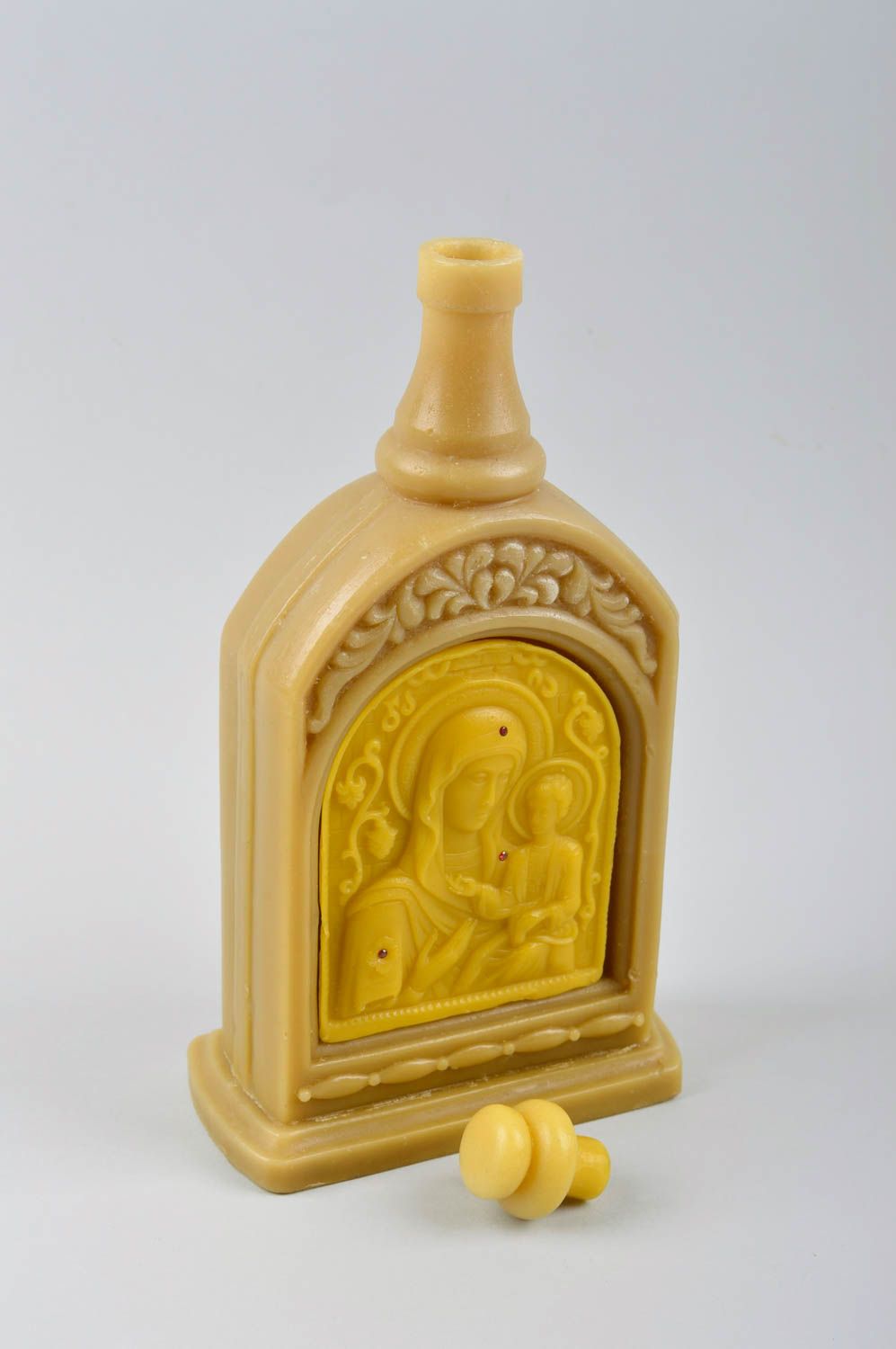 Bottle for holy water decorative bottle made of beeswax present for believer photo 10