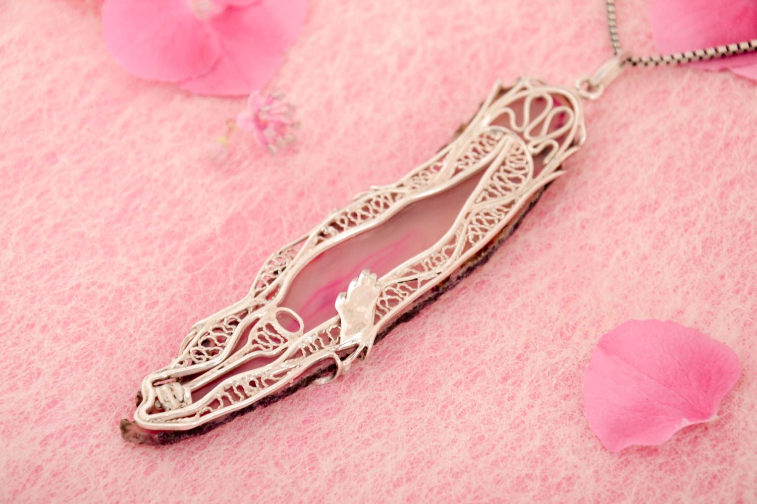 Schöner Schmuck Anhänger Geschenk für Frauen Halsketten Anhänger aus Silber fein foto 1