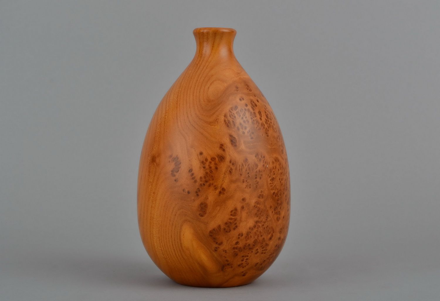 8 inches wooden handmade bottle shape vase for home décor 1,9 lb photo 4
