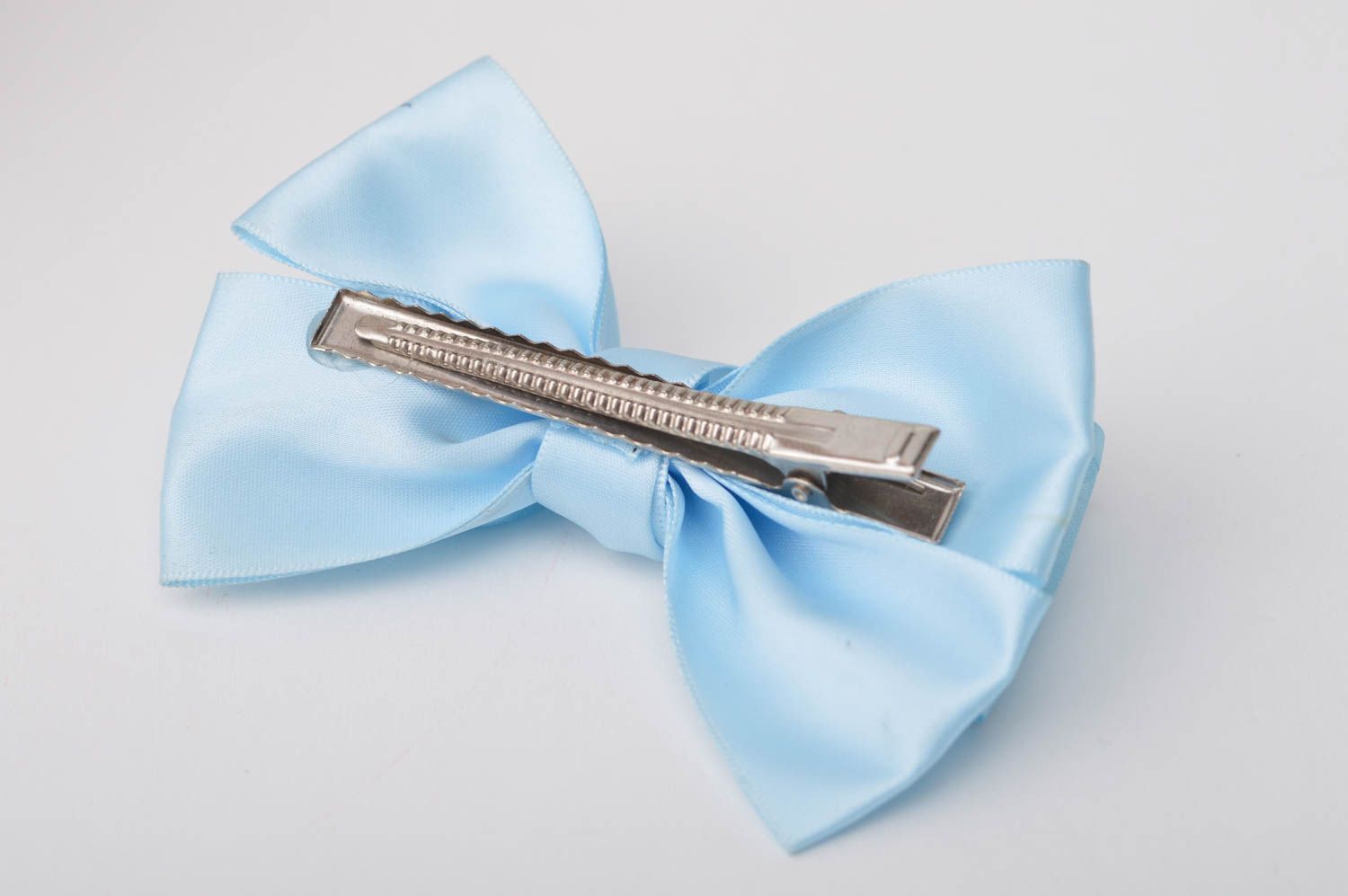 Handmade Frisur Haarspange Schleifen Haarspange Mode Accessoire blau zart schön foto 10