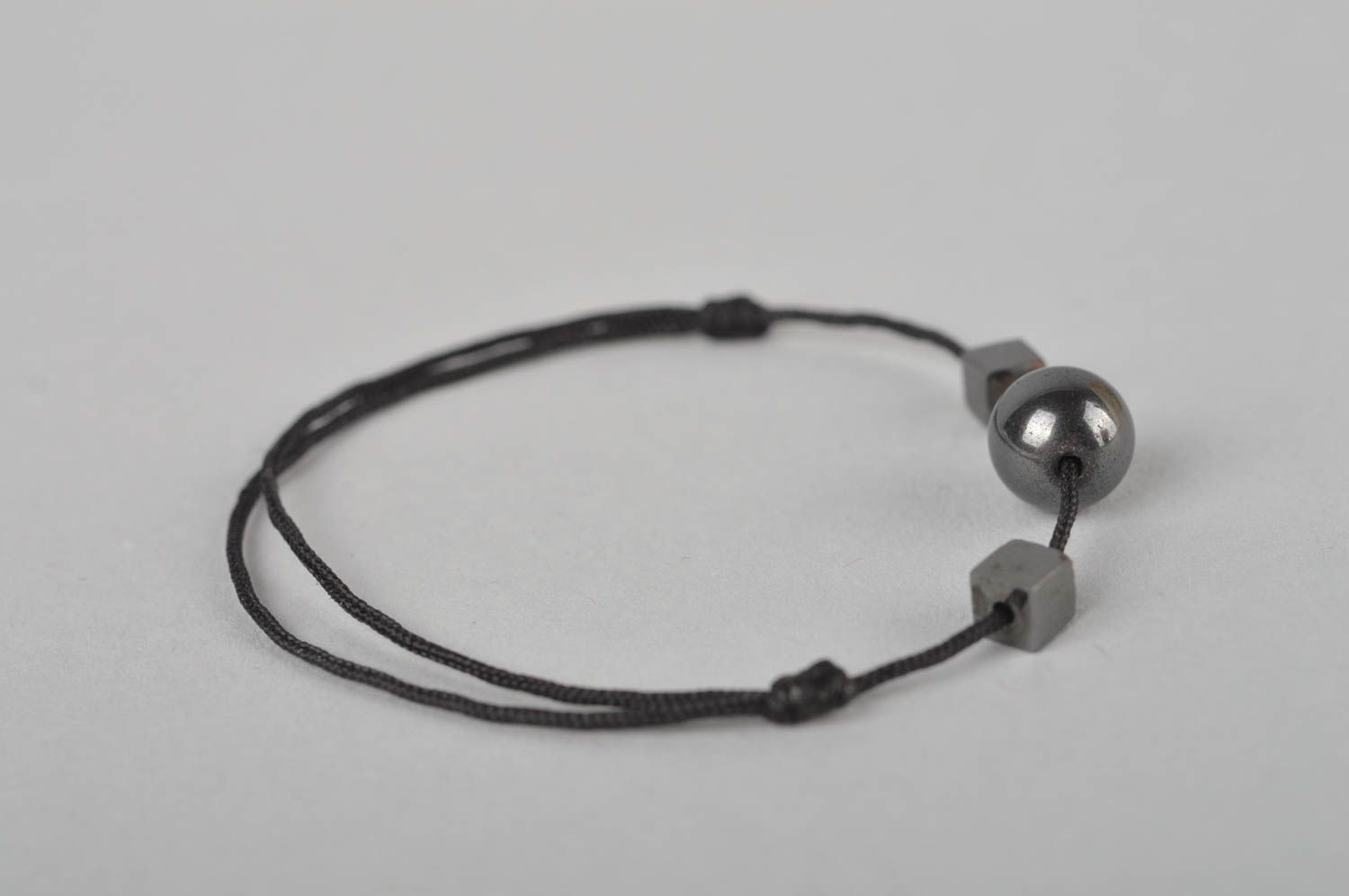 Handmade accessories designer bracelet beautiful black bracelet with bead  photo 4