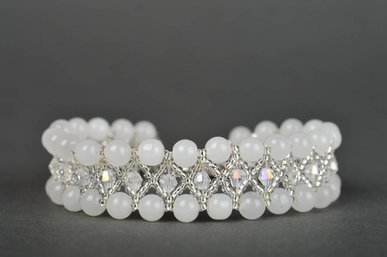 White beads two-layer elegant bracelet for teen girl photo 5