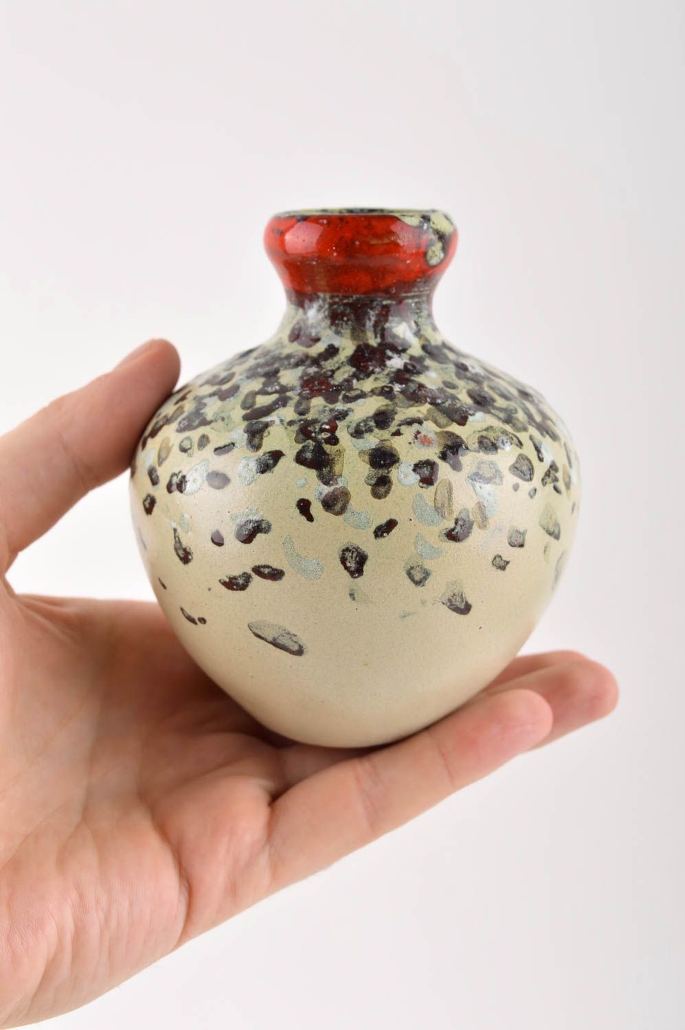 Ваза для декора ручной работы красивая ваза из глины авторский декор для дома фото 5