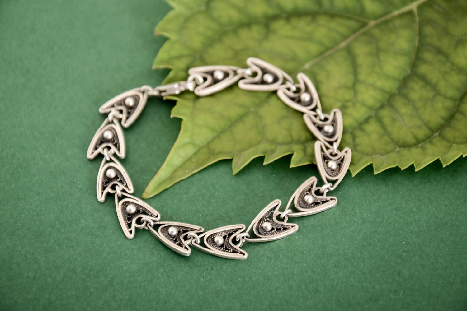 Украшение ручной работы серебряное украшение браслет из серебра художественный фото 1