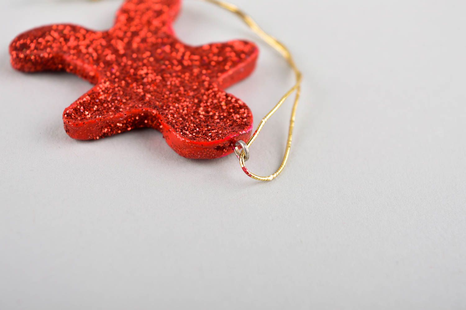 Handmade designer plastic toy small Christmas tree decor red interior hanging photo 3