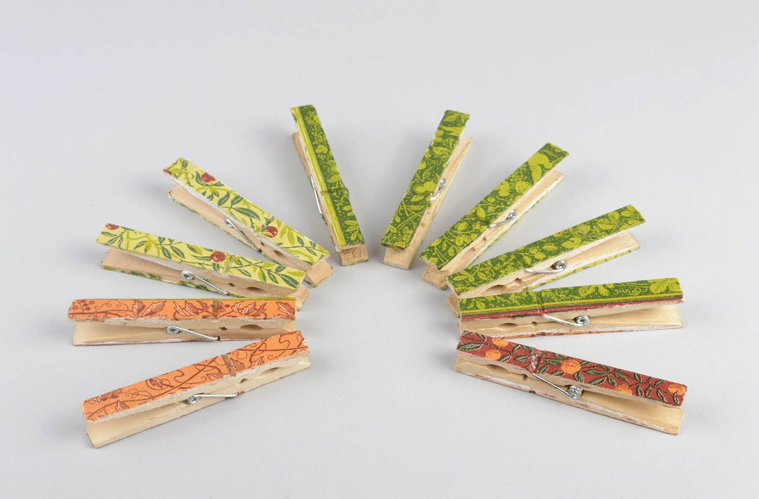 Pinces à linge Décoration maison fait main de bambou Accessoire menage 10 pièces photo 2