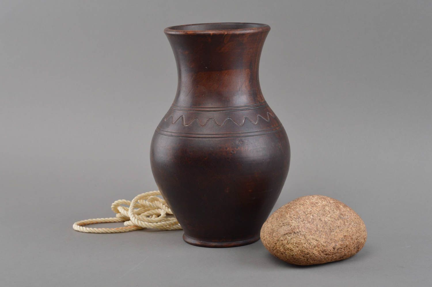 Jarro de cerámica hecho a mano 2 litros vajilla de barro regalo para mujer foto 1