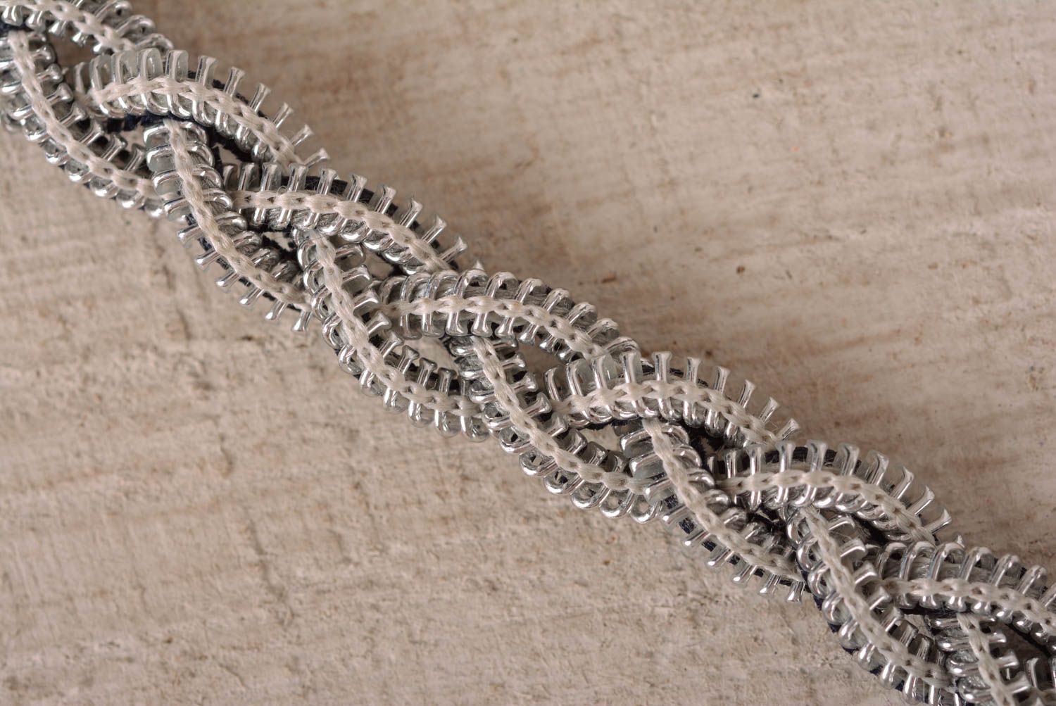 Bracciale di zip fatto a mano accessorio originale braccialetto di moda foto 4