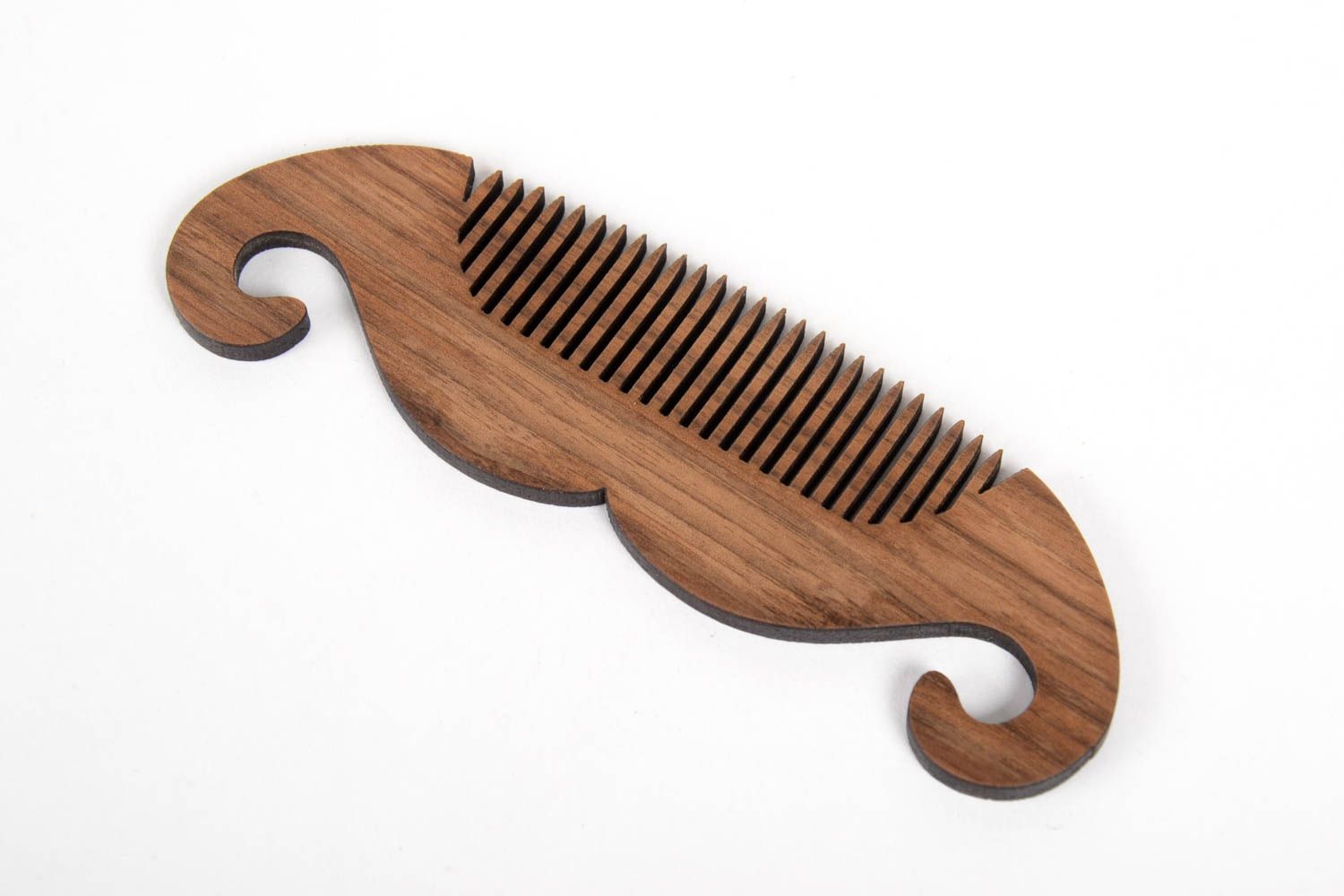 Unusual handmade wooden beard comb best mustache comb hair comb for men photo 3
