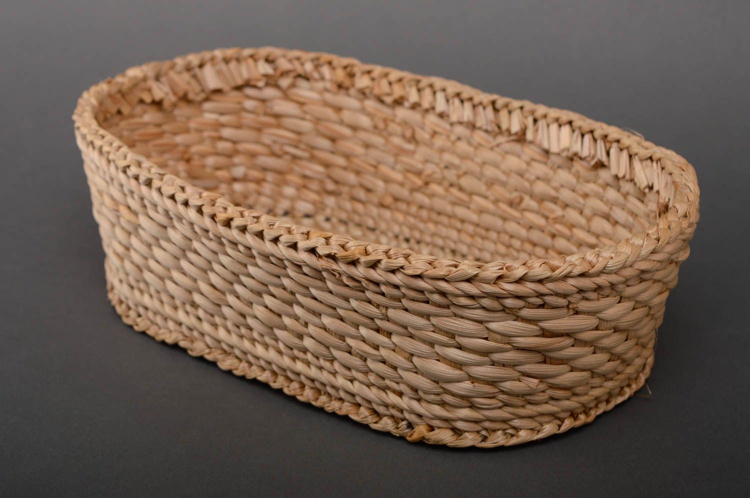 Beautiful small woven bread basket photo 2