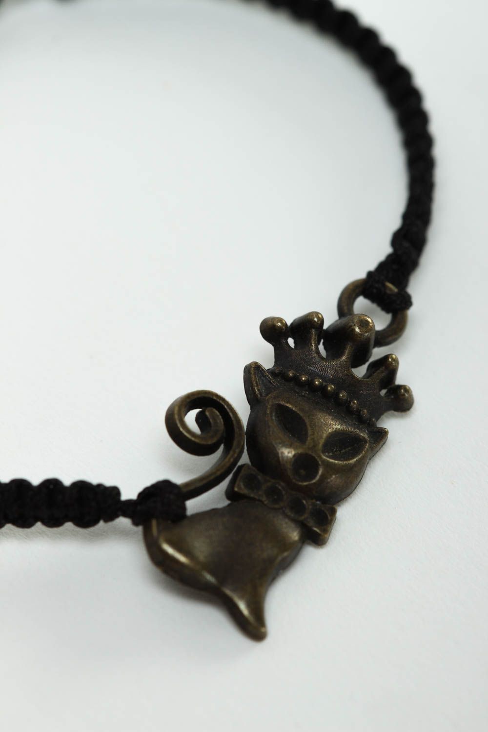 Модное украшения ручной работы женский браслет дизайнерская бижутерия с кошечкой фото 3