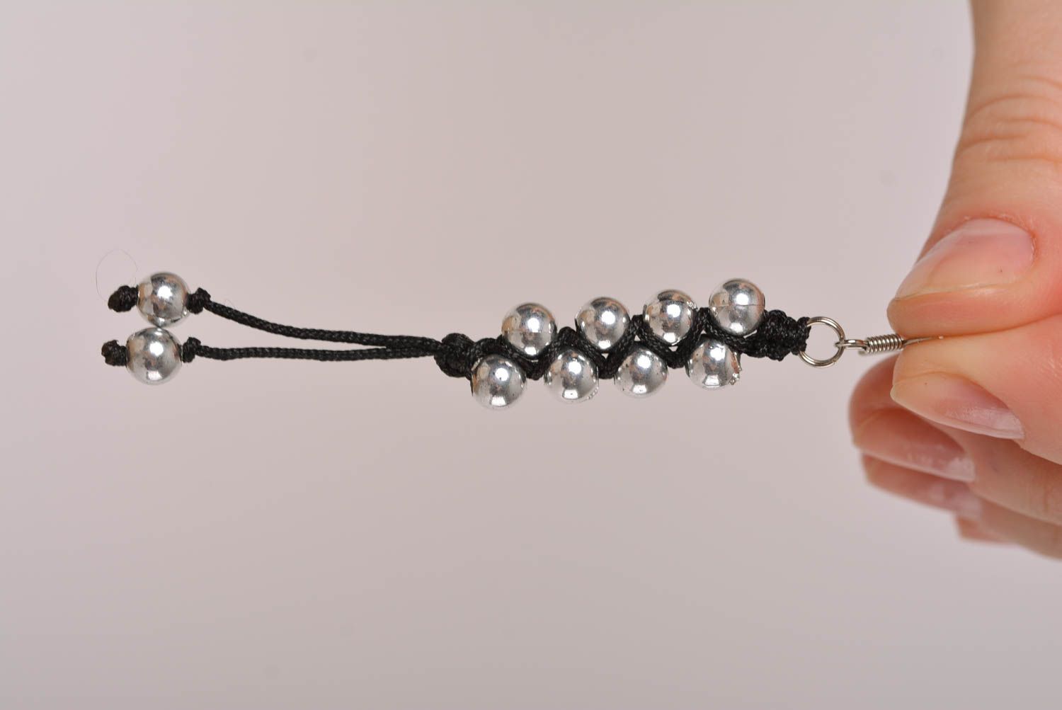 Boucles d'oreilles Bracelet fait main macramé Accessoires femme textiles photo 3