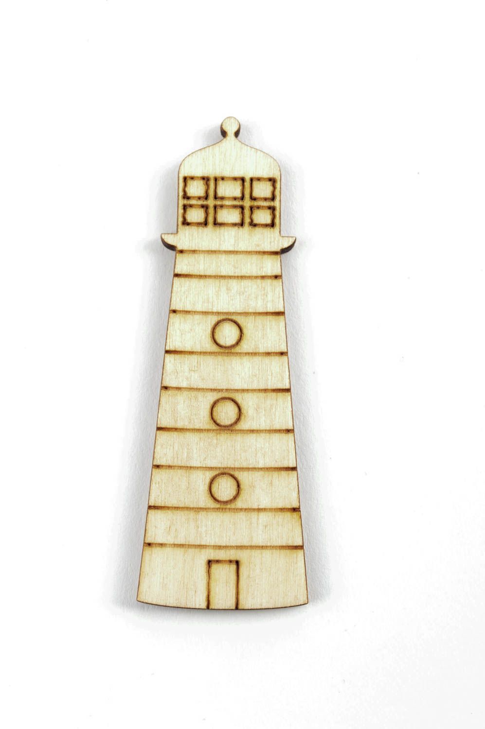 Deko Leuchtturm handmade Holz Figur Miniatur bemalen originelles Geschenk  foto 2