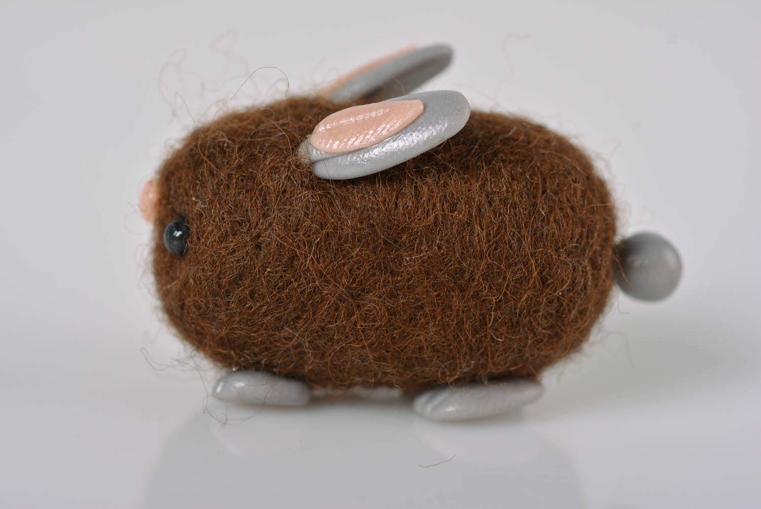 Игрушка из полимерной глины фигурка ручной работы фигурка животных мышка фото 5