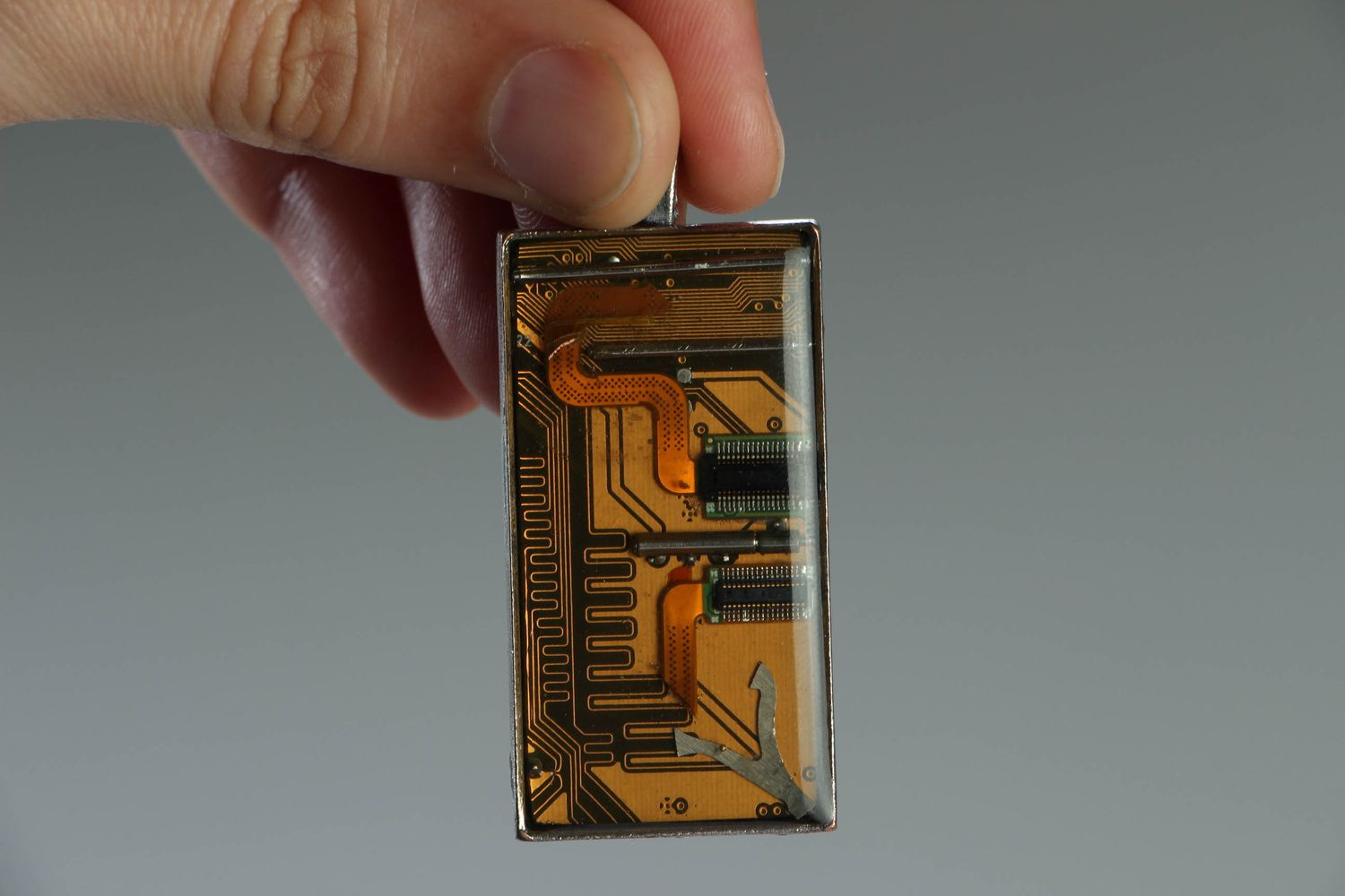 Large pendant with microcircuit in cyberpunk style photo 4