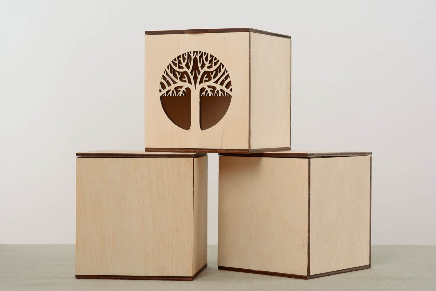 Holz Werkstück Box Baum des Lebens foto 3