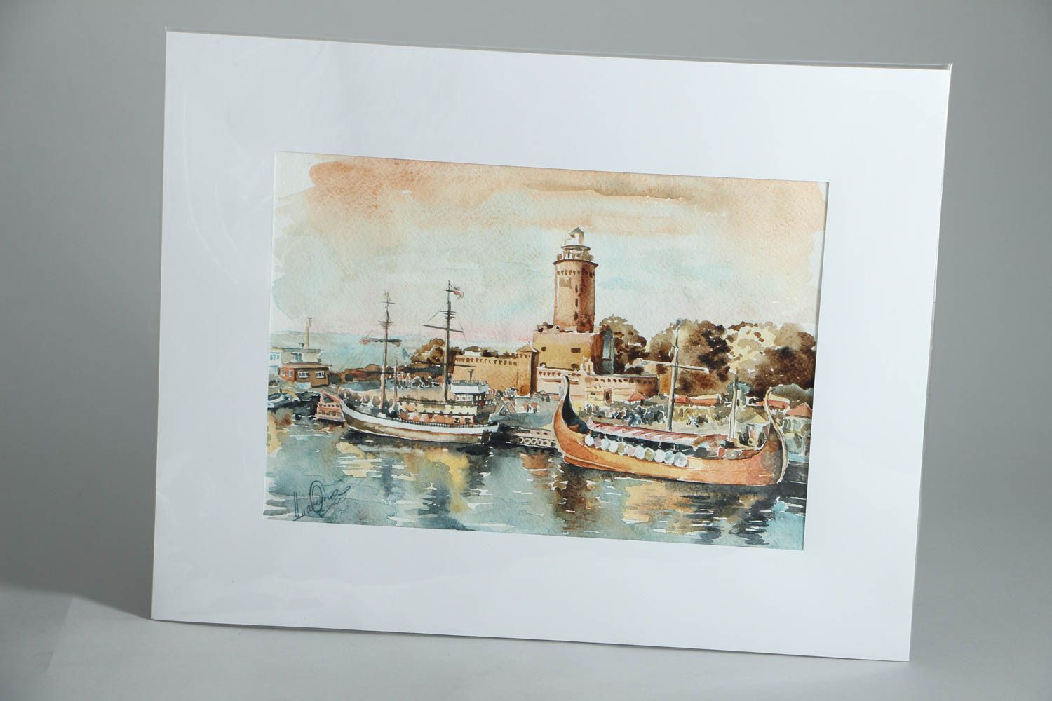 Homemade watercolor painting Poland photo 1