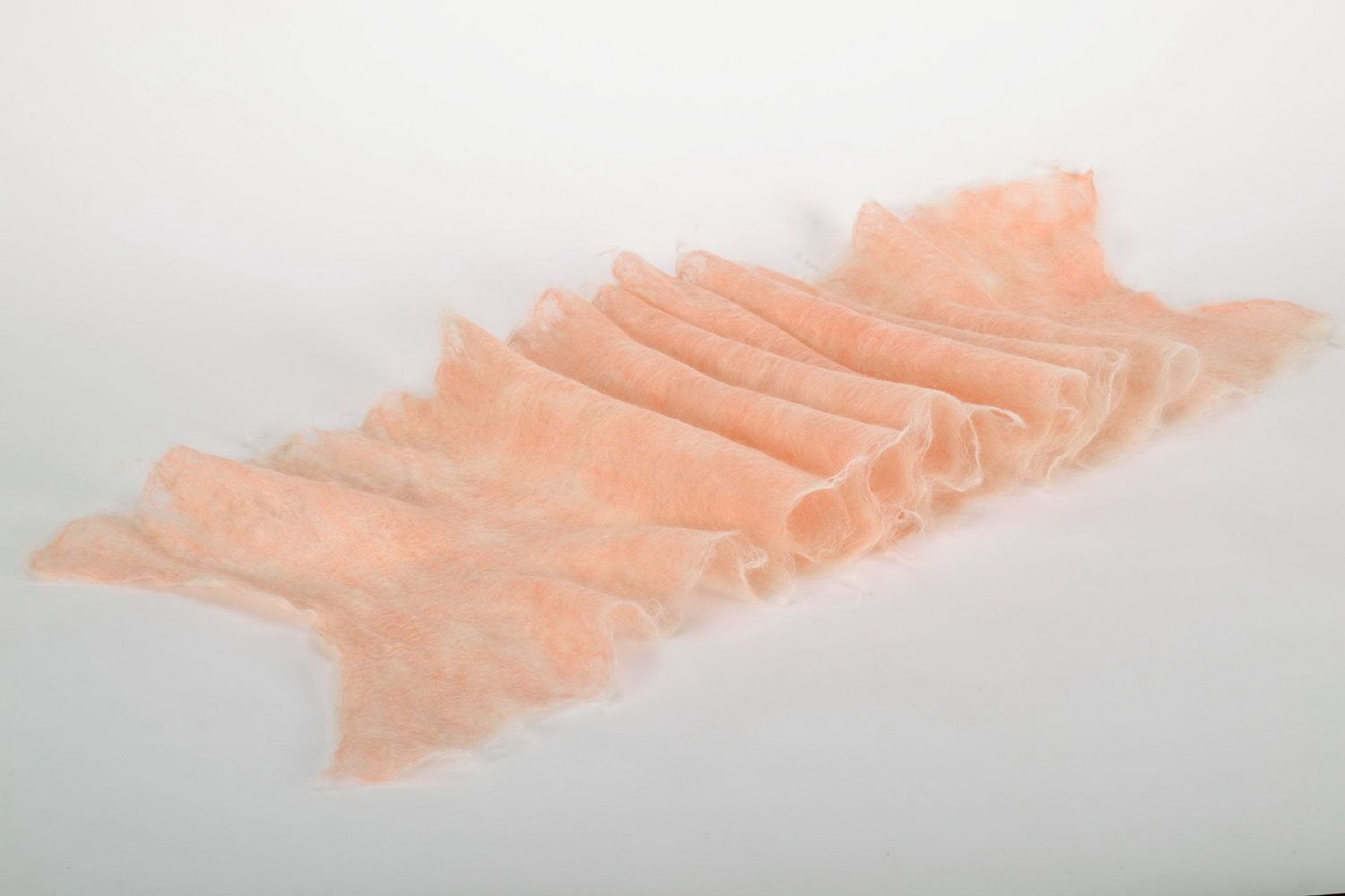 Gefilzter Schal aus 100  Wolle Spinnfaden foto 1