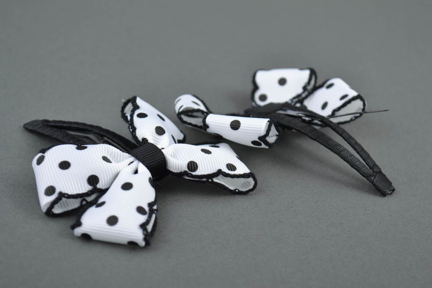 Handmade Haarspangen Set Schleifen für Haare Mode Accessoires 2 Stück für Kinder foto 2