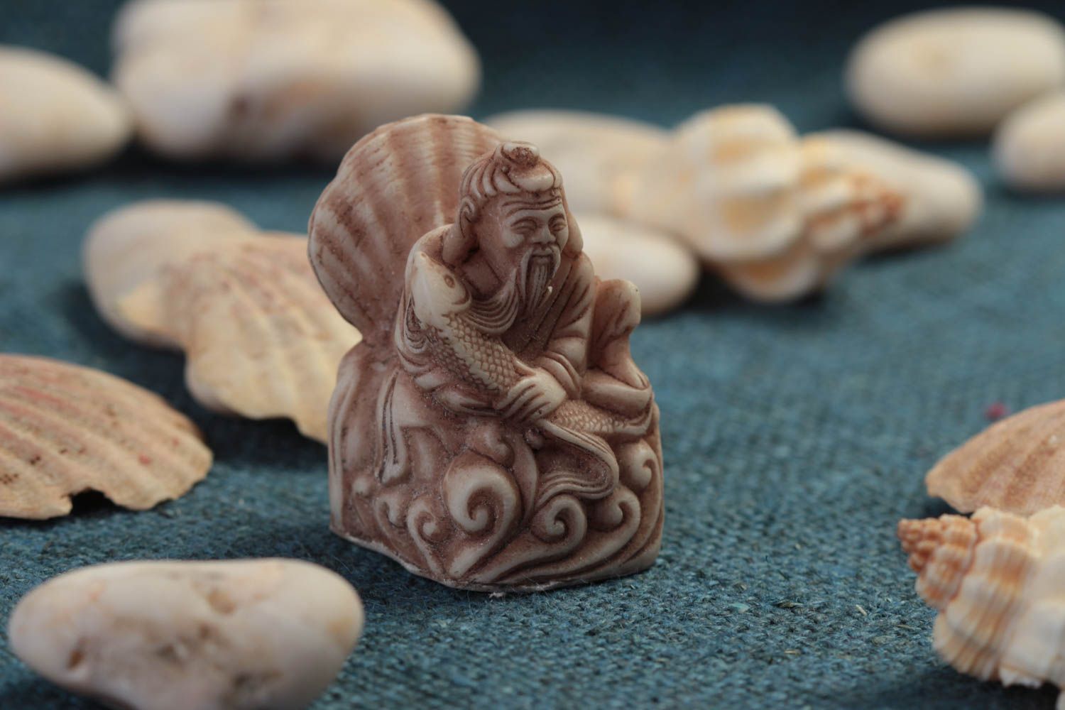 Figurine décorative fait main Petite statue Déco maison Dieu de la mer cadeau photo 1