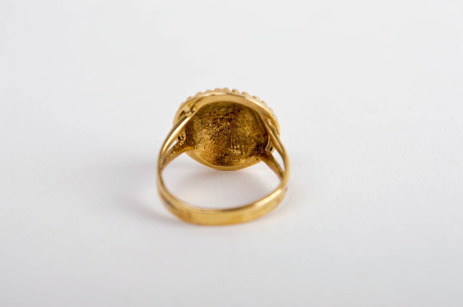 Damen Ring handgemachter Schmuck Accessoires für Frauen aus Messing modisch foto 4