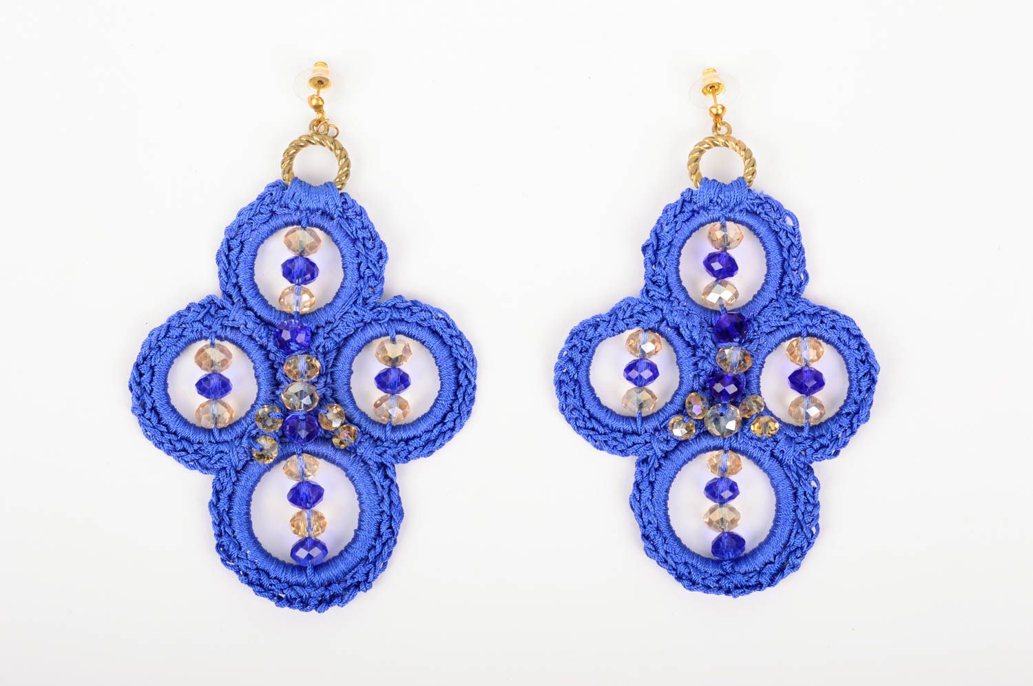 Handmade earrings crocheted earrings designer earrings gift ideas for women photo 1