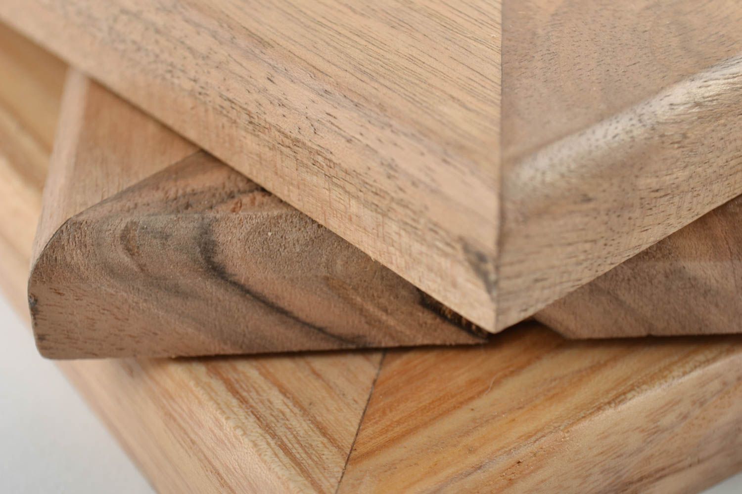 Conjunto de marcos de madera artesanales rectangulares ecológicos 3 piezas foto 4