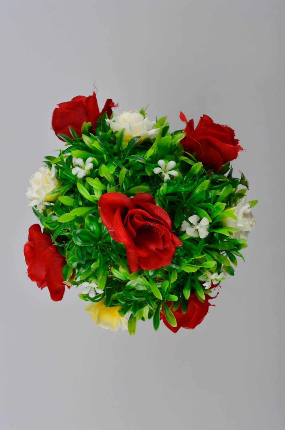 Topiario de flores hecho a mano regalo original elemento decorativo Rosas foto 4