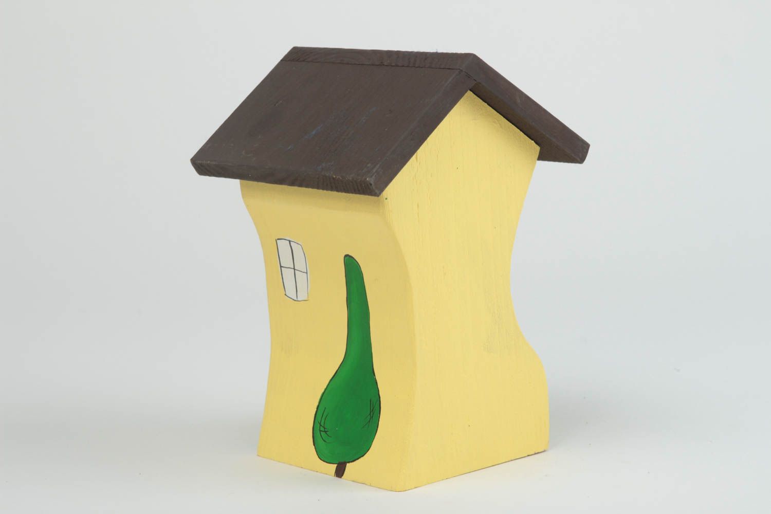 Figura artesanal con forma de casa bonita regalo original decoración de casa foto 3