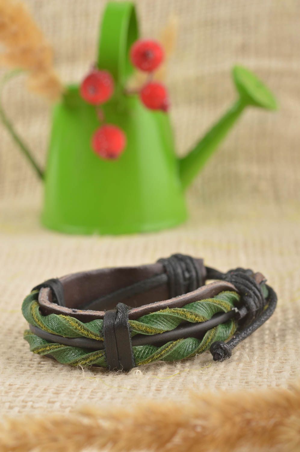 Unusual handmade leather bracelet unisex bracelet designs fashion accessories photo 1