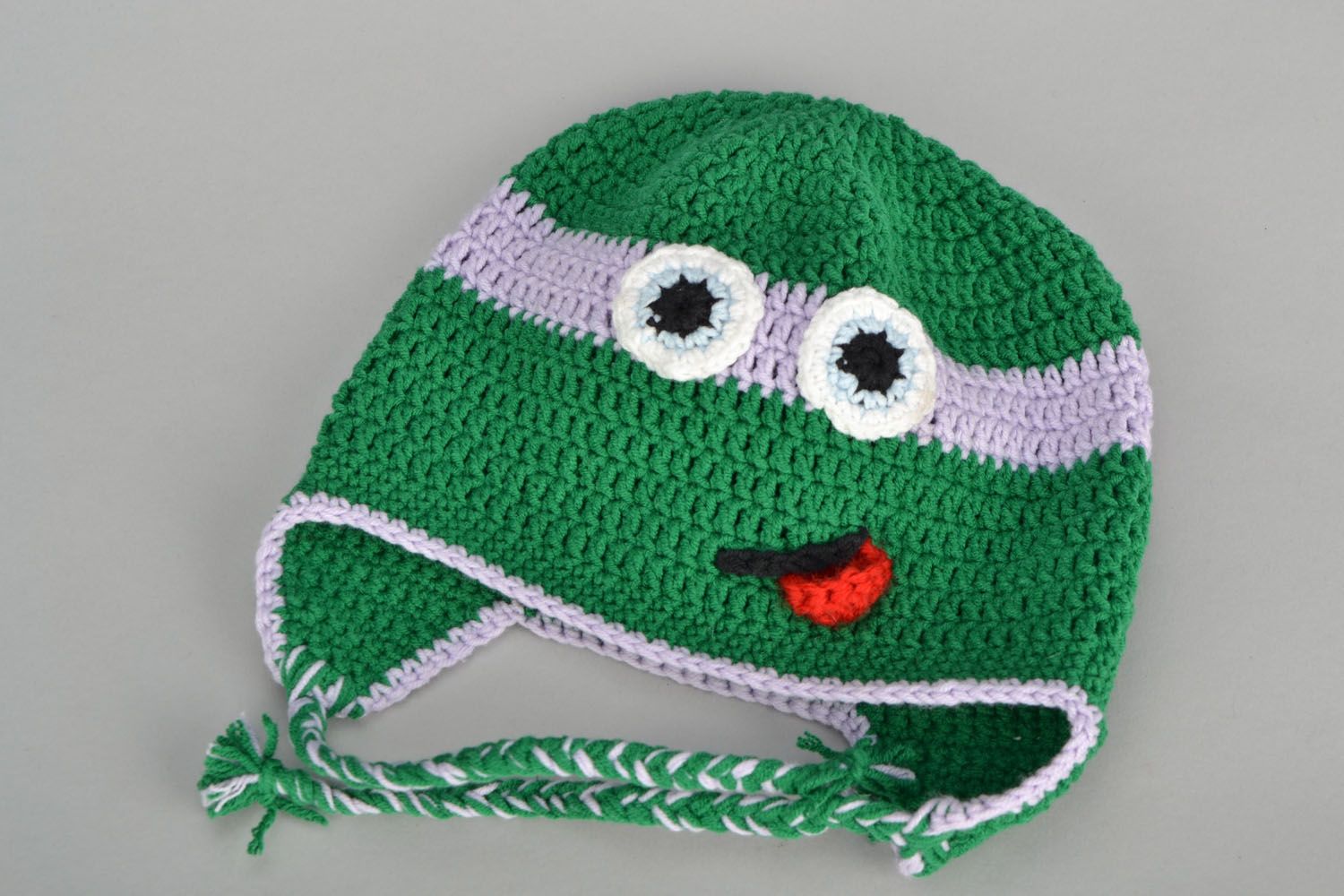 Зеленая шапка с ушками  фото 2