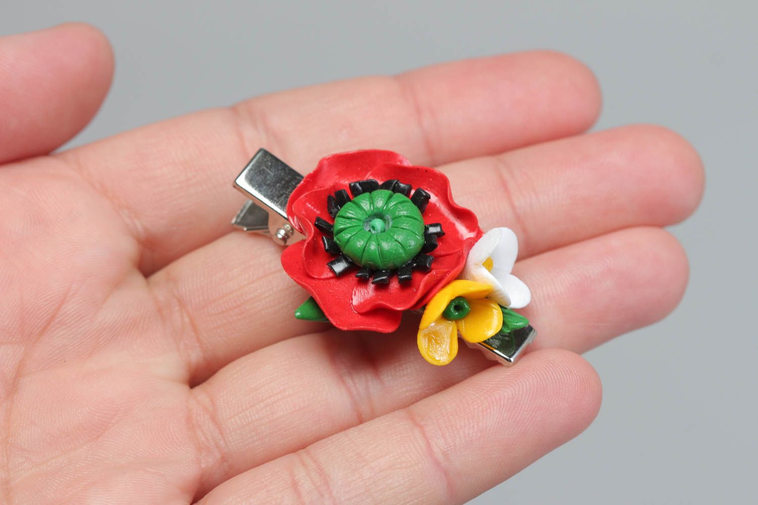 Handmade small hair clip unusual designer accessories for hair cute presents photo 5