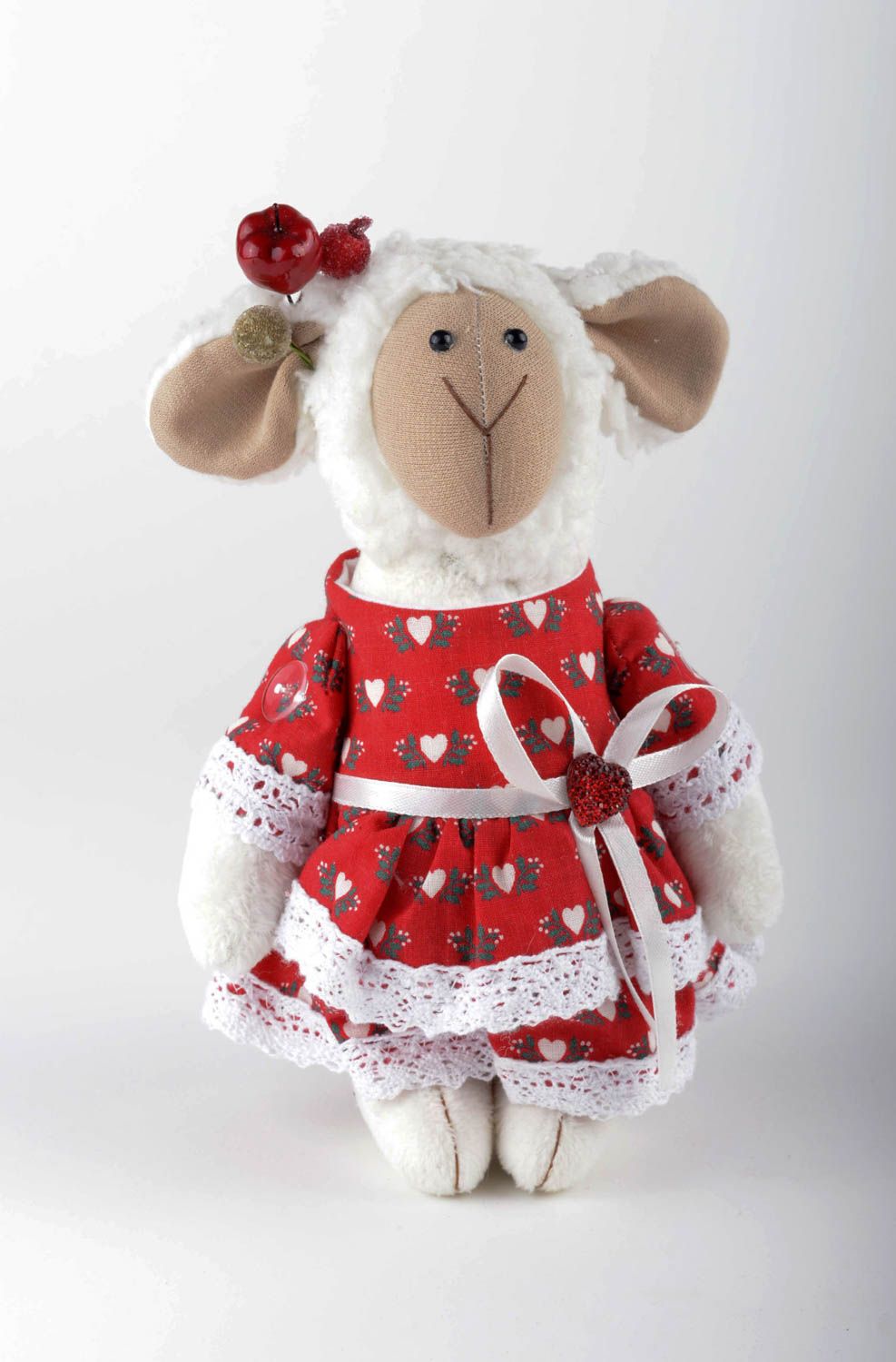 Peluche mouton faite main Jouet enfant Peluche en tissu Cadeau original photo 1