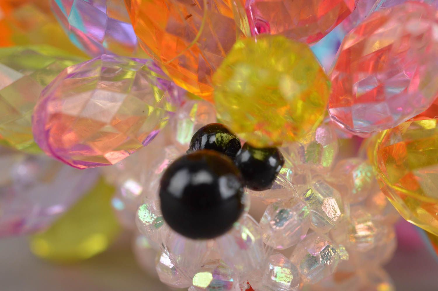 Hérisson en perles de rocaille figurine décorative faite main multicolore photo 5