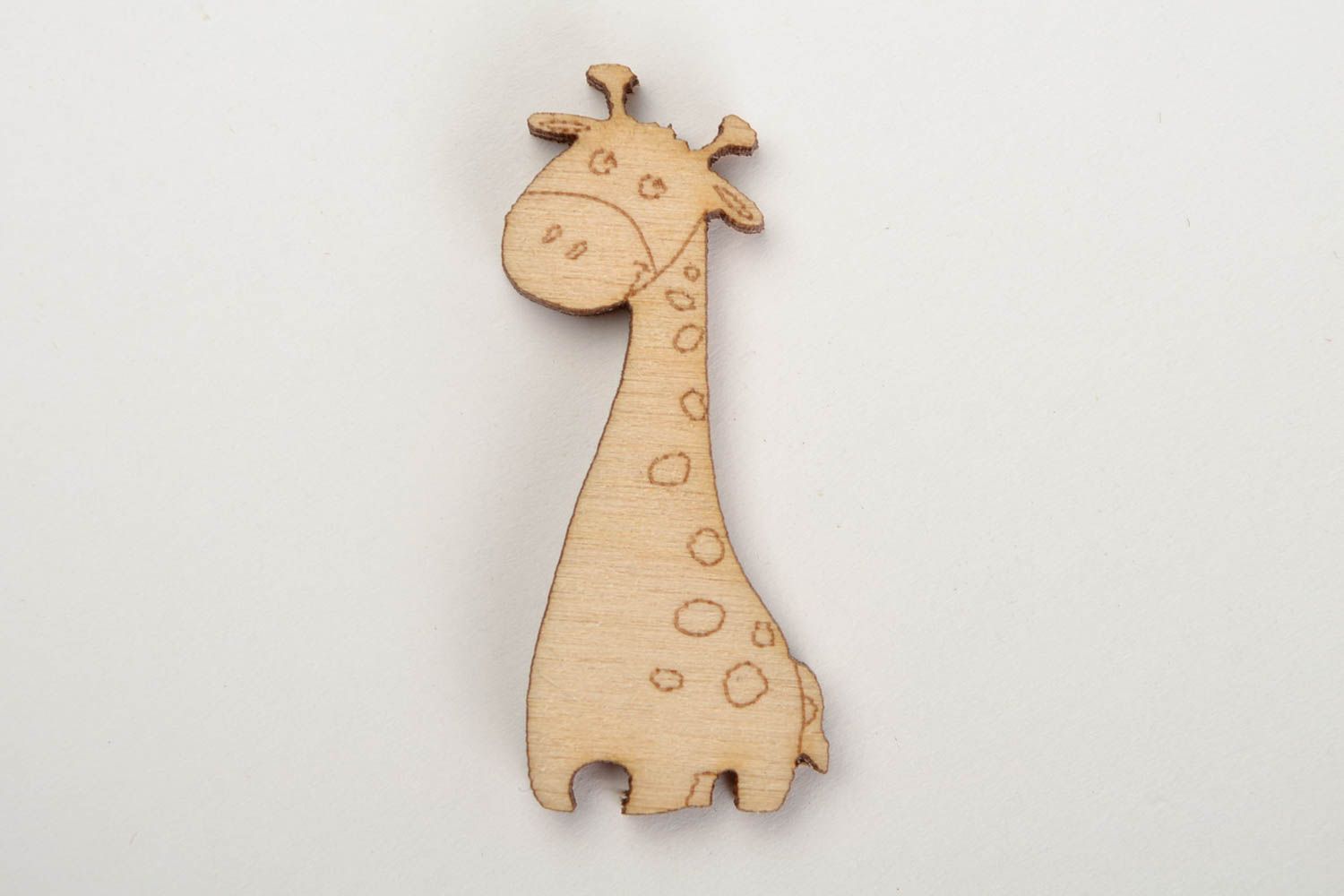 Handgemachte Miniatur Figur kleine Figur zum Bemalen Holz Rohling Giraffe foto 3