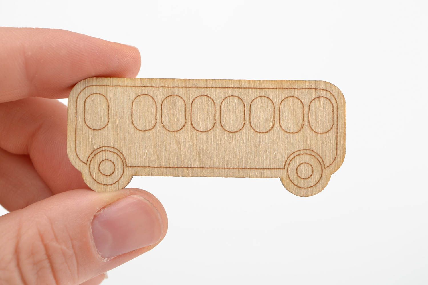Handmade Holz Bus Miniatur Figur Holz Rohling zum Bemalen Kinder Geschenk klein foto 2