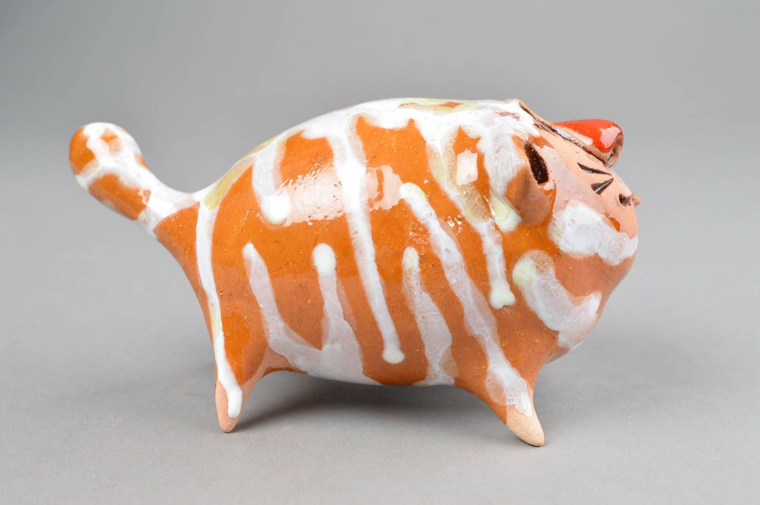 Ceramic figurine homemade home decor cat decor gifts for cat lovers  photo 4