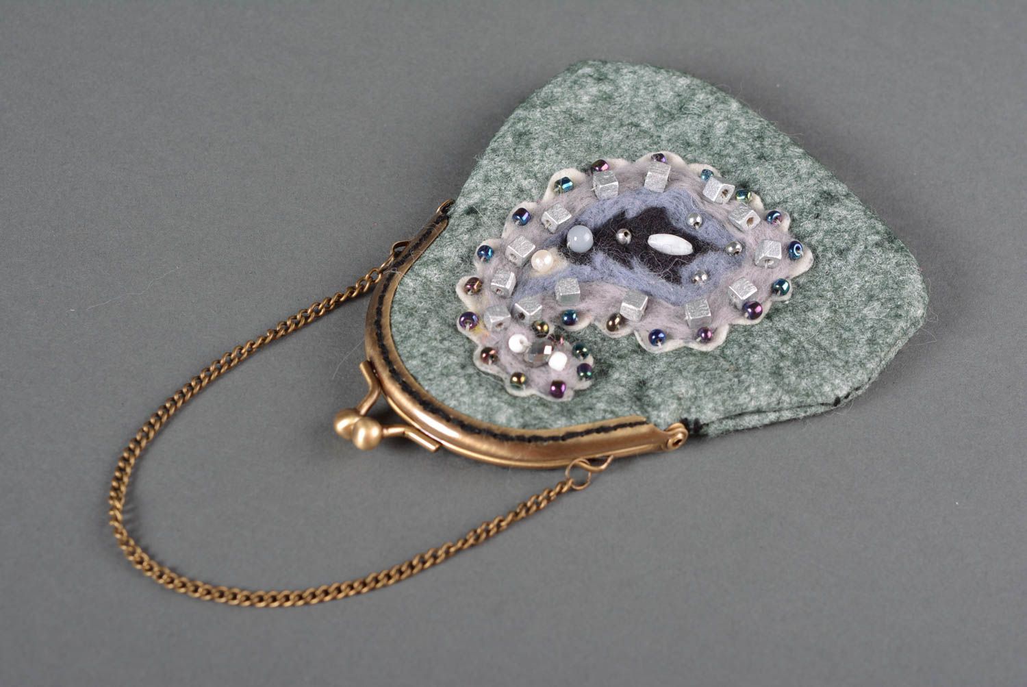 Designer purse handmade woolen wallet for women stylish handbag small purse photo 5