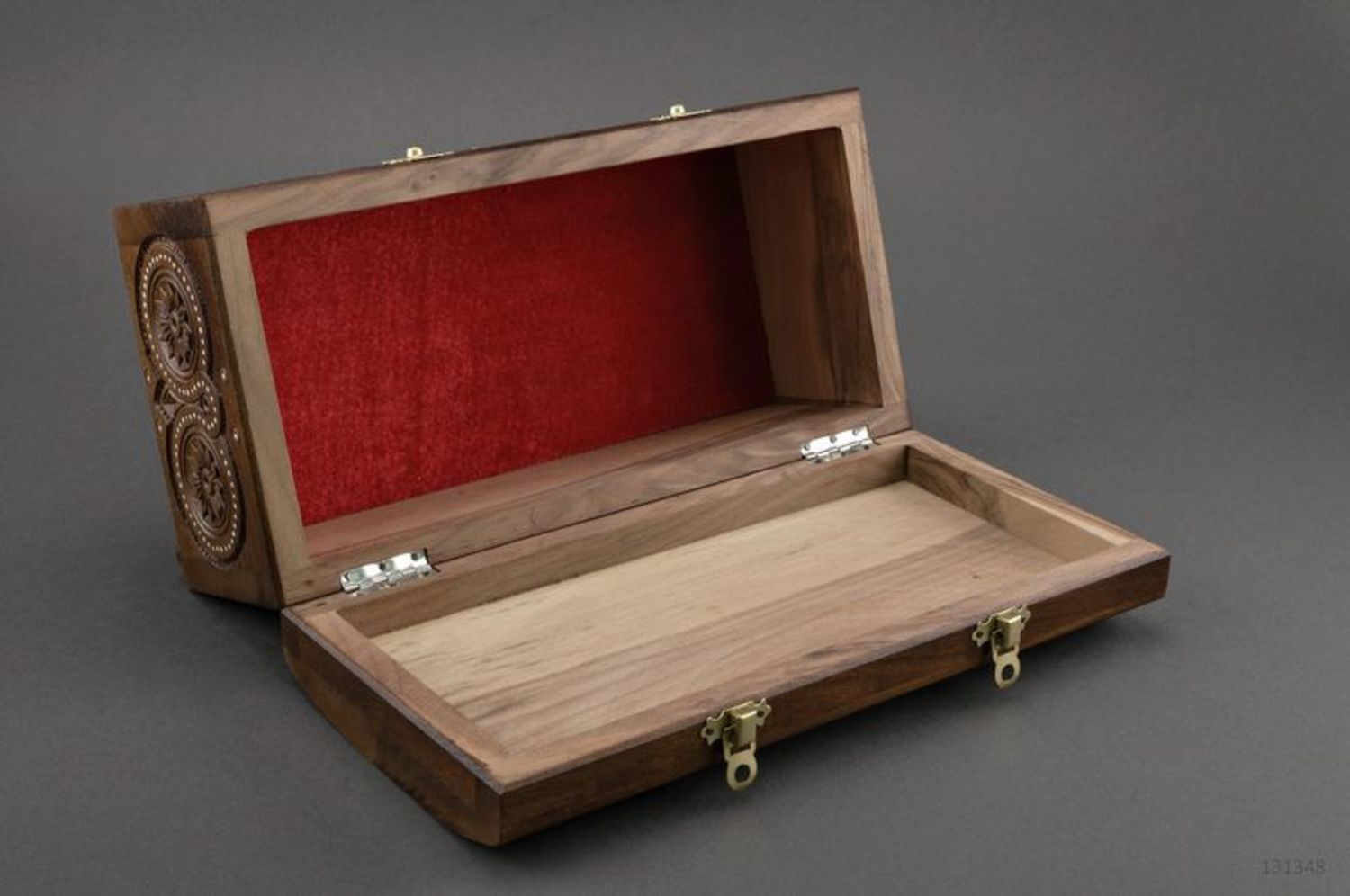 Wooden jewelry box with inlay photo 4