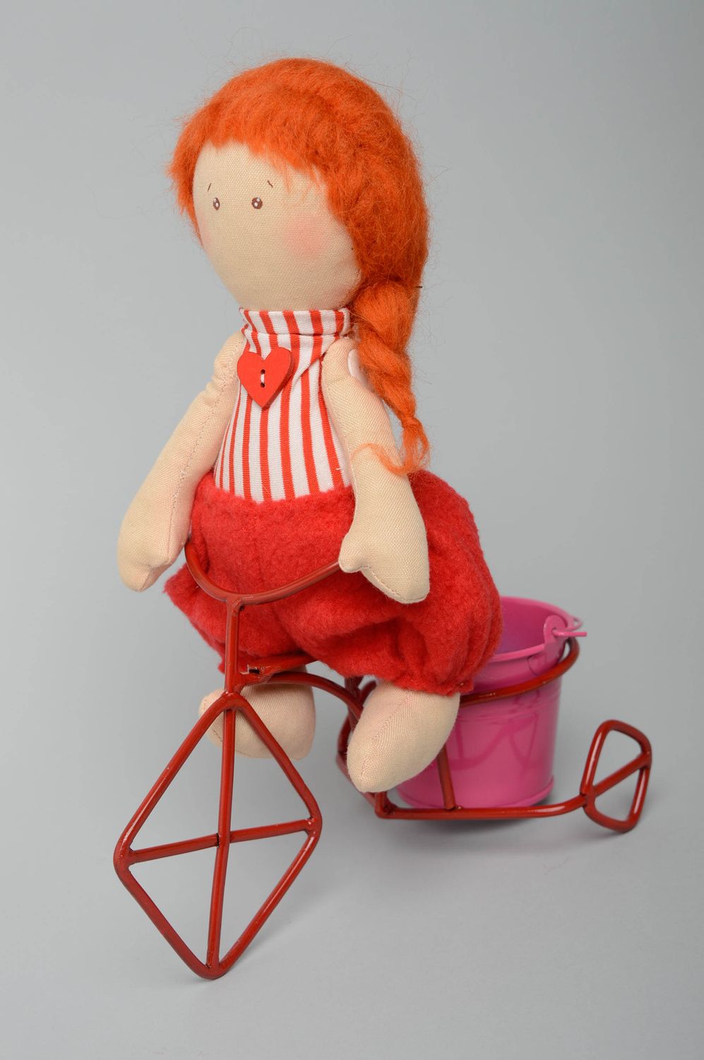Handmade designer doll Red-haired Girl photo 5