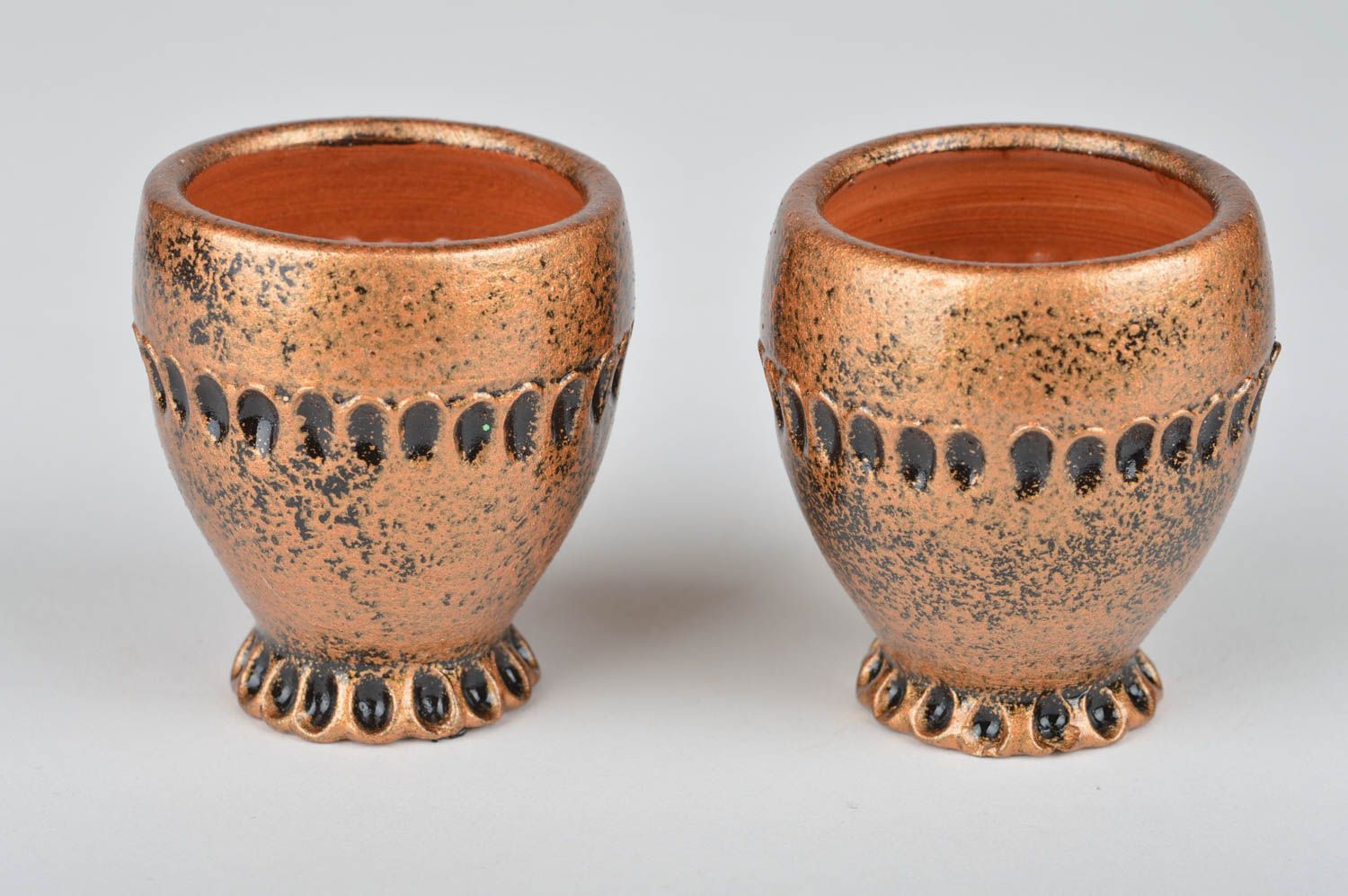 Vasos de chupito hechos a mano de cerámica vajilla moderna regalo original foto 5