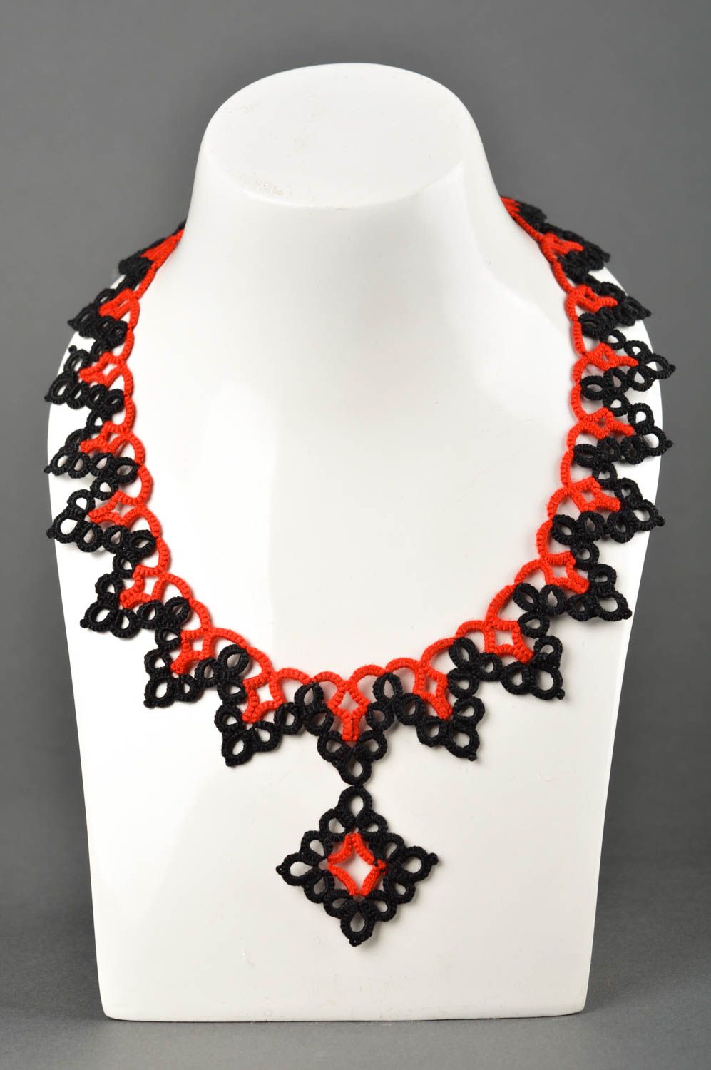 Collar de hilos artesanal bordado accesorio para mujeres regalo original foto 2