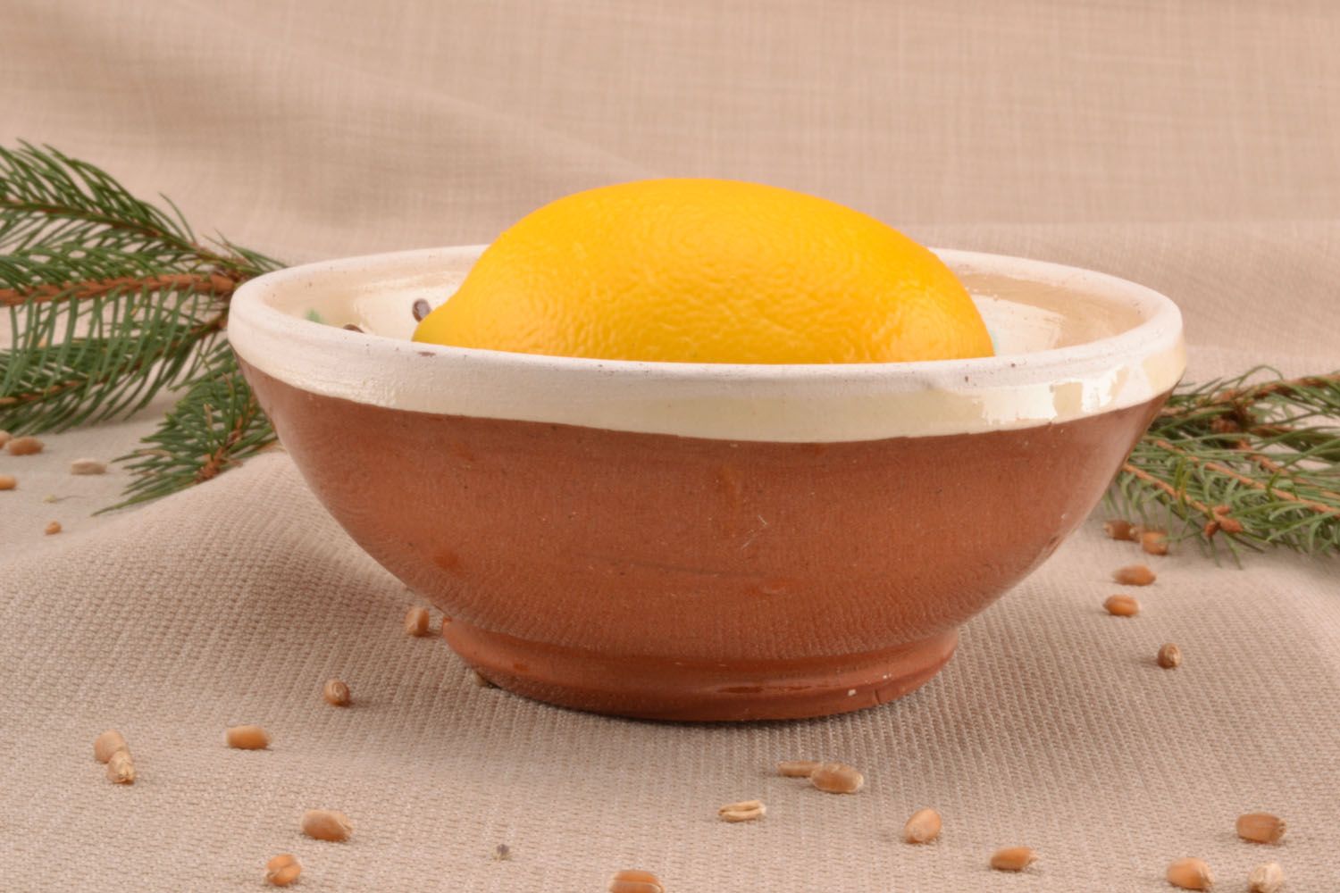 Painted ceramic bowl photo 1