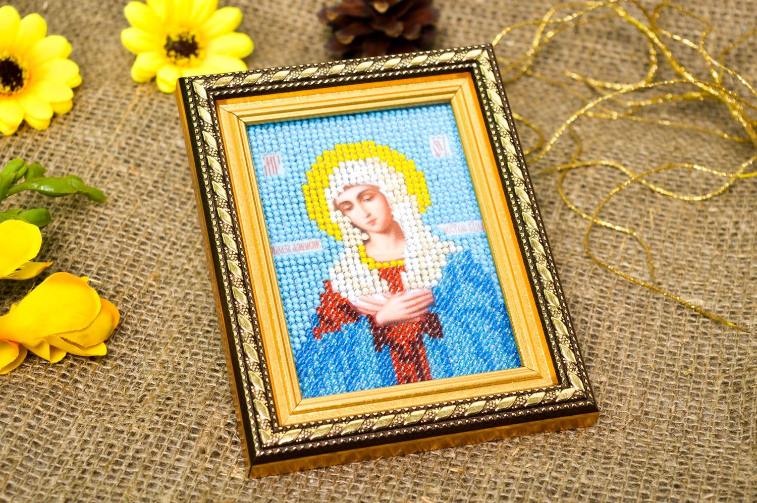 Икона ручной работы семейная икона Божья Матерь православный подарок на праздник фото 1